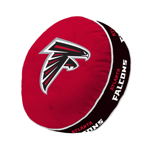 Atlanta Falcons Puff Pillow featuring team logo, soft fabric, and vibrant colors, perfect for fans and home decor.
