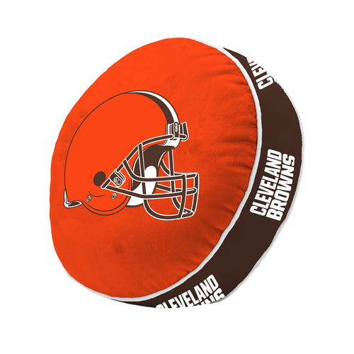 Cleveland Browns puff pillow with team logo, soft fabric, and plush design, perfect for Browns fans' home decor.