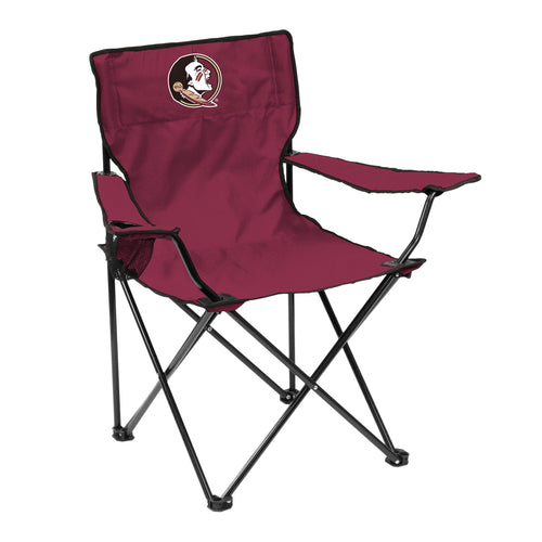 Florida State quad chair by Logo Brands, foldable outdoor furniture with the state logo and vibrant team colors.