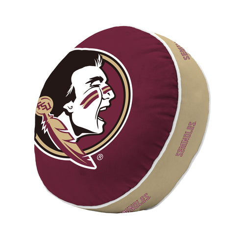 Florida State Puff Pillow blanket featuring the Florida State logo, soft fabric, and vibrant team colors.