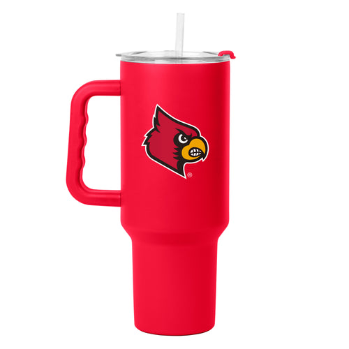 Louisville 40oz Flipside Powder Coat Tumbler by Logo Brands, durable drinkware with a sleek design and Louisville logo.