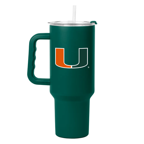 Miami 40oz Flipside Powder Coat Tumbler by Logo Brands, durable drinkware with a vibrant Miami design and powder-coated finish.