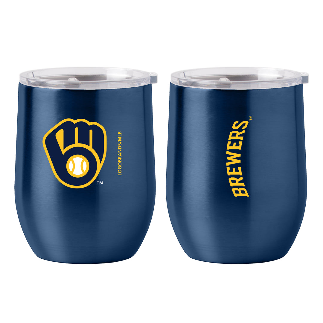 16 oz curved stainless tumblers Milwaukee Brewers 16oz Gameday Stainless Curved Beverage