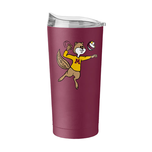 Minnesota volleyball 20oz Flipside powder coat tumbler by Logo Brands, featuring team logo and vibrant design.