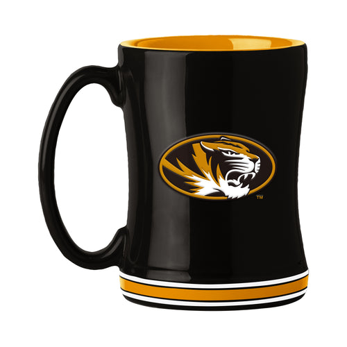 Missouri 14oz Relief Mug by Logo Brands featuring a detailed relief design, ideal for hot beverages and showcasing state pride.
