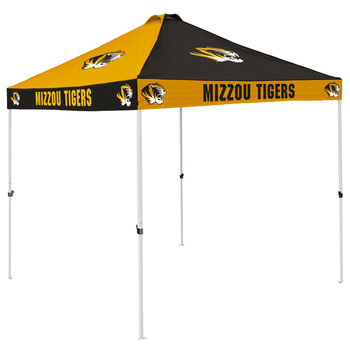 Missouri Checkerboard Canopy shelter by Logo Brands with black and white checkerboard pattern, providing outdoor shade and cover