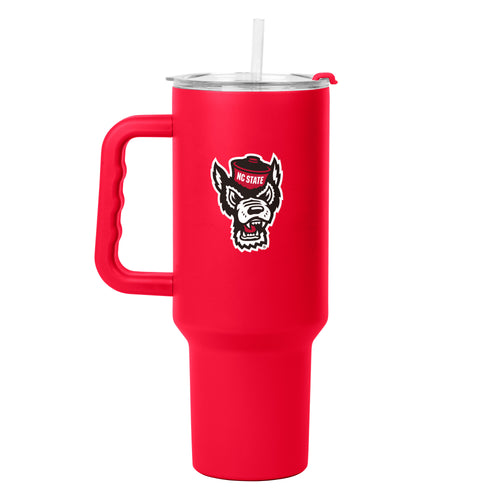 NC State 40oz Flipside Powder Coat Tumbler by Logo Brands, durable drinkware with team logo and vibrant powder-coated finish.