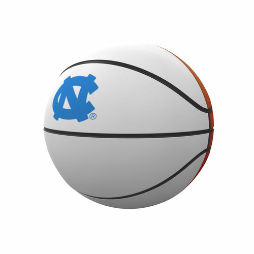 Mini North Carolina autograph basketball by Logo Brands, featuring the team logo and a space for signatures.