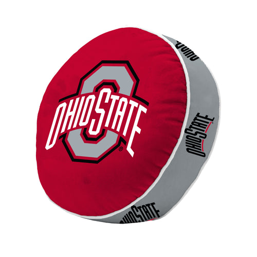 Ohio State Puff Pillow blanket with team logo, soft fabric, featuring the Ohio State Buckeyes emblem and team colors.