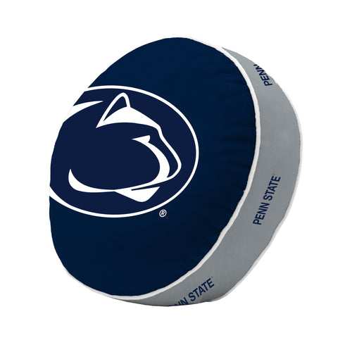 Penn State Puff Pillow featuring the Penn State logo, soft blanket with embroidered team logo, perfect for fans and cozy comfort.