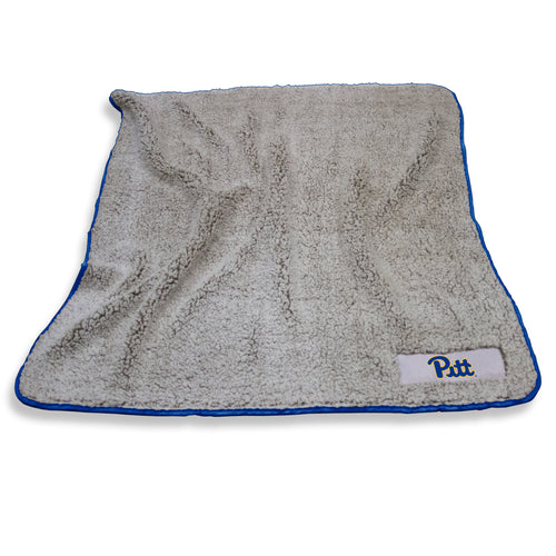 Pittsburgh Frosty Fleece blanket by Logo Brands featuring a Pittsburgh Steelers logo and team colors, soft and cozy for fans.