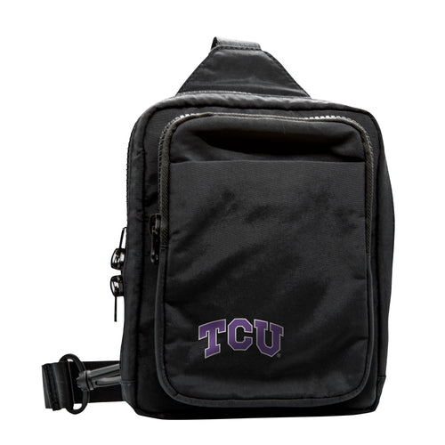 TCU Dash Pack bag by Logo Brands, compact storage with TCU logo, ideal for fans and travel convenience.