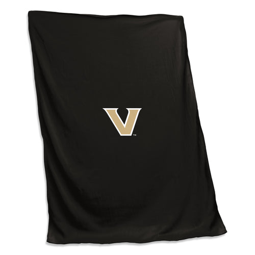 Vanderbilt sweatshirt blanket by Logo Brands, soft and cozy with Vanderbilt team logo, ideal for fans and comfort.