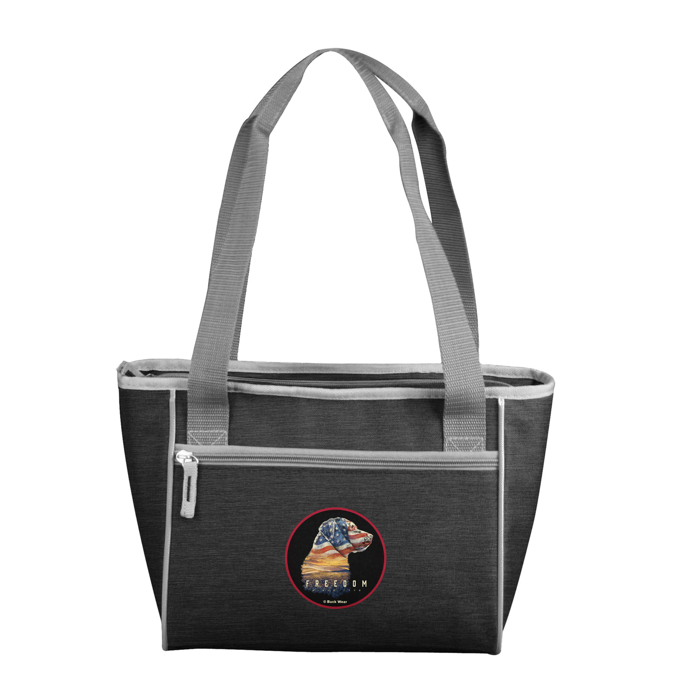 Flag Dog 16 Can Cooler Tote