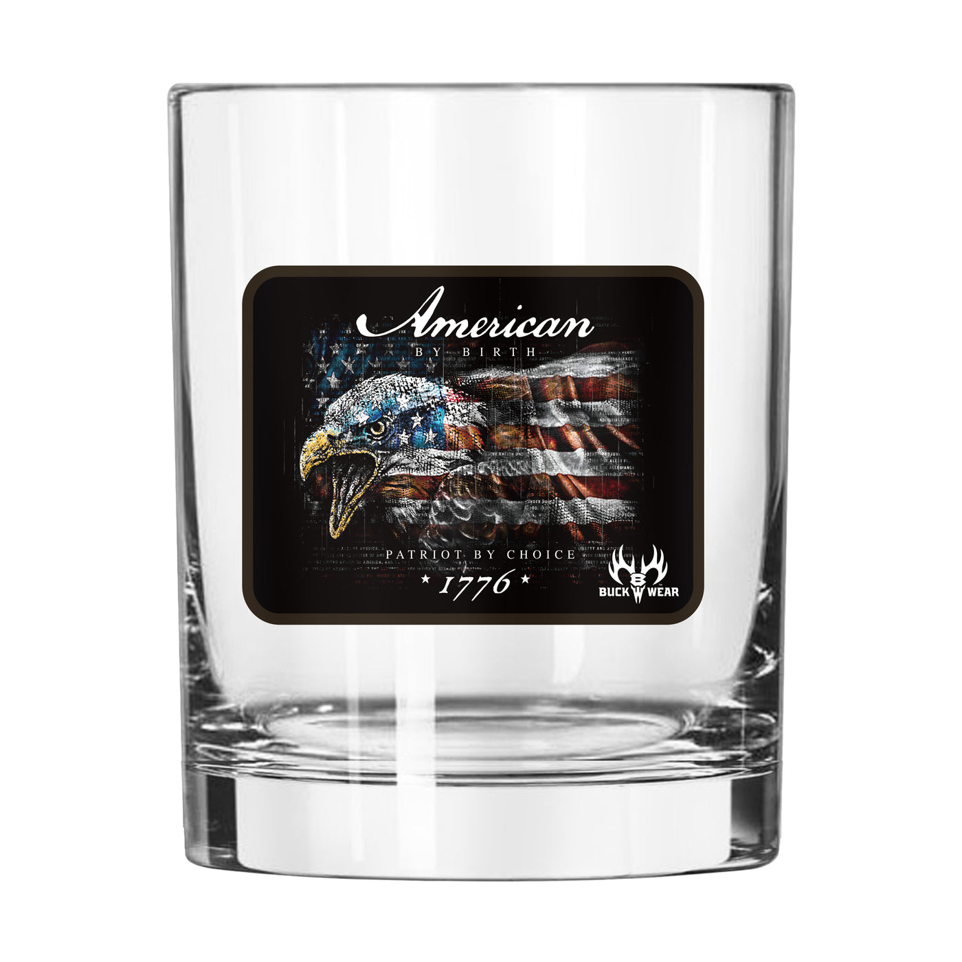 American by Birth Eagle 14oz Rocks Glass