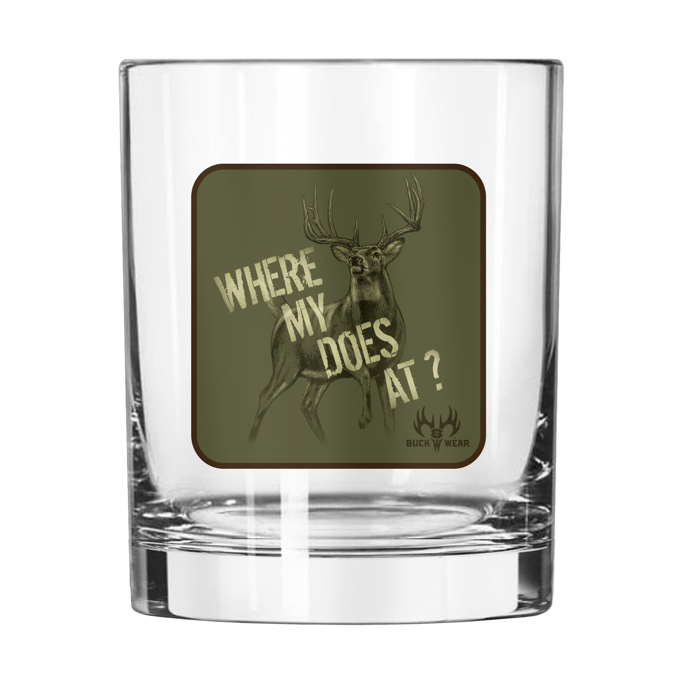 Where My Does At 14oz Rocks Glass