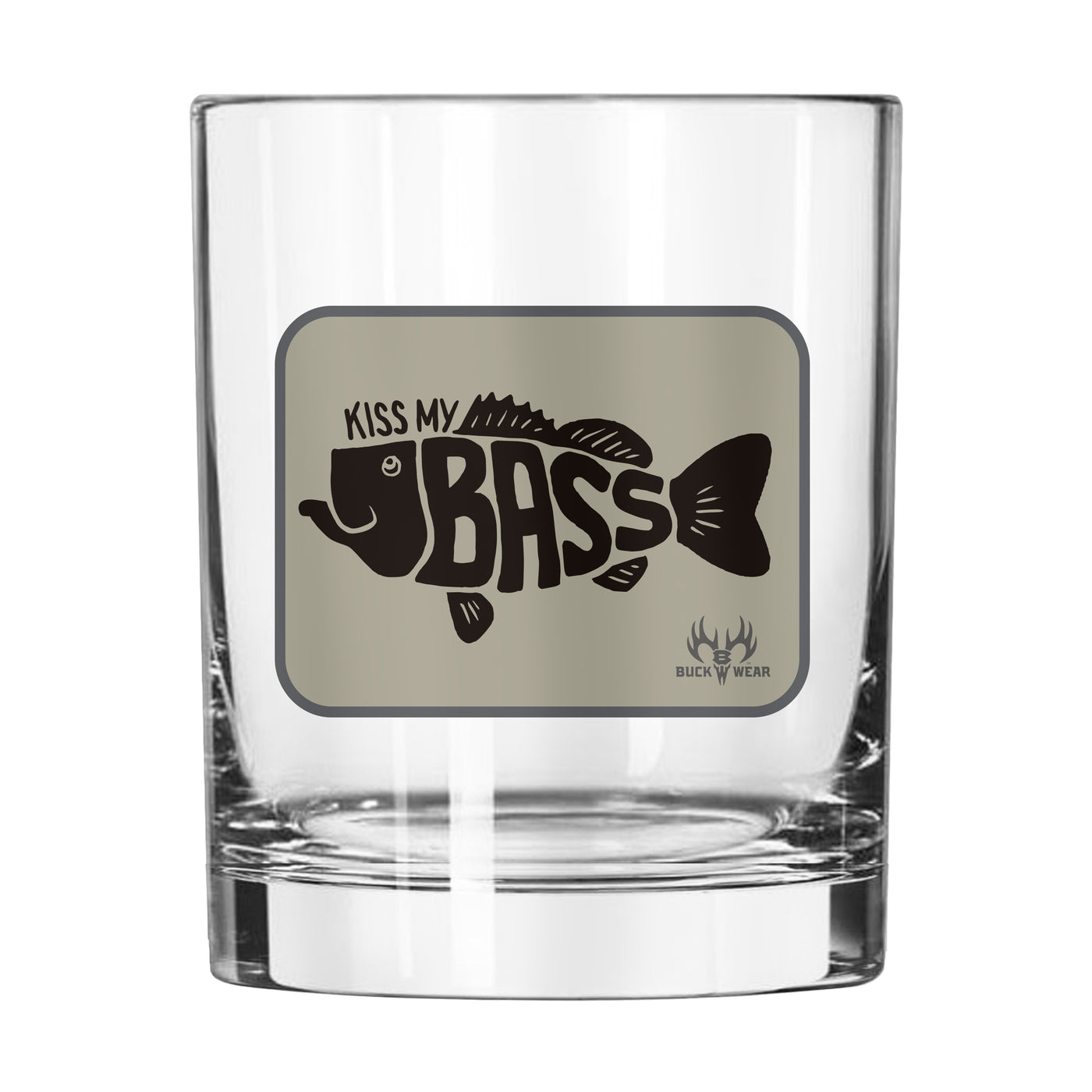 Kiss My Bass 14oz Rocks Glass