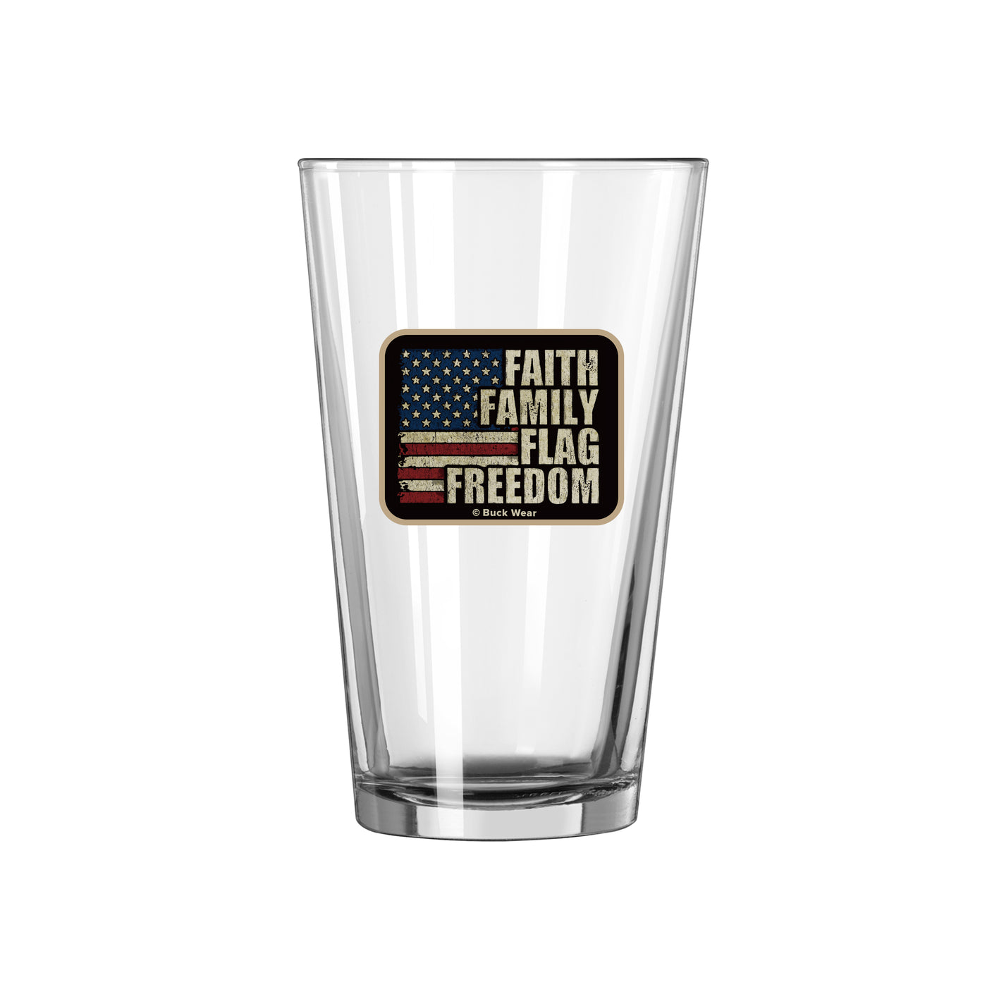Freedom Flag 16oz Pint Glass - Logo Brands