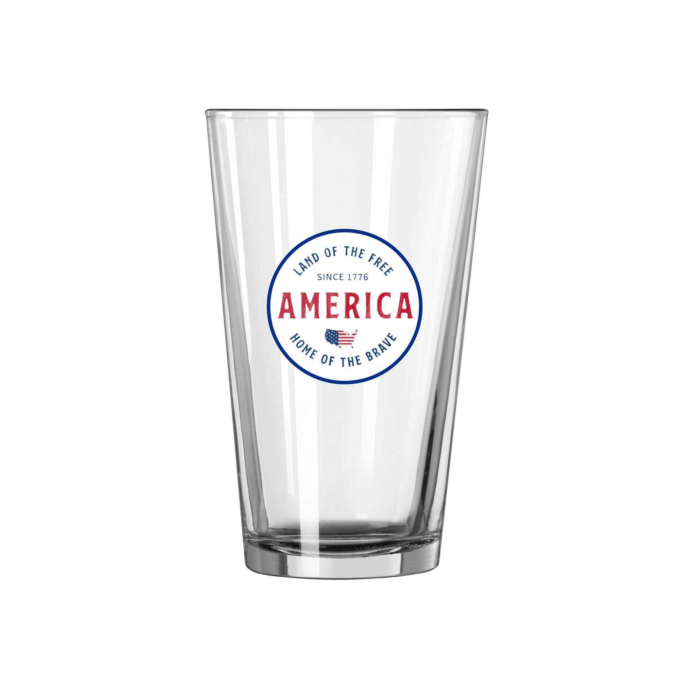 Land of The Free 16oz Pint Glass - Logo Brands