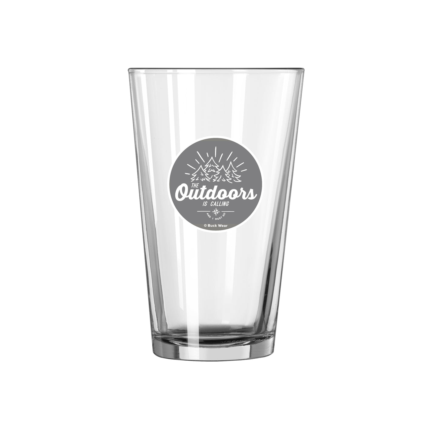 Outdoors Is Calling 16oz Pint Glass - Logo Brands