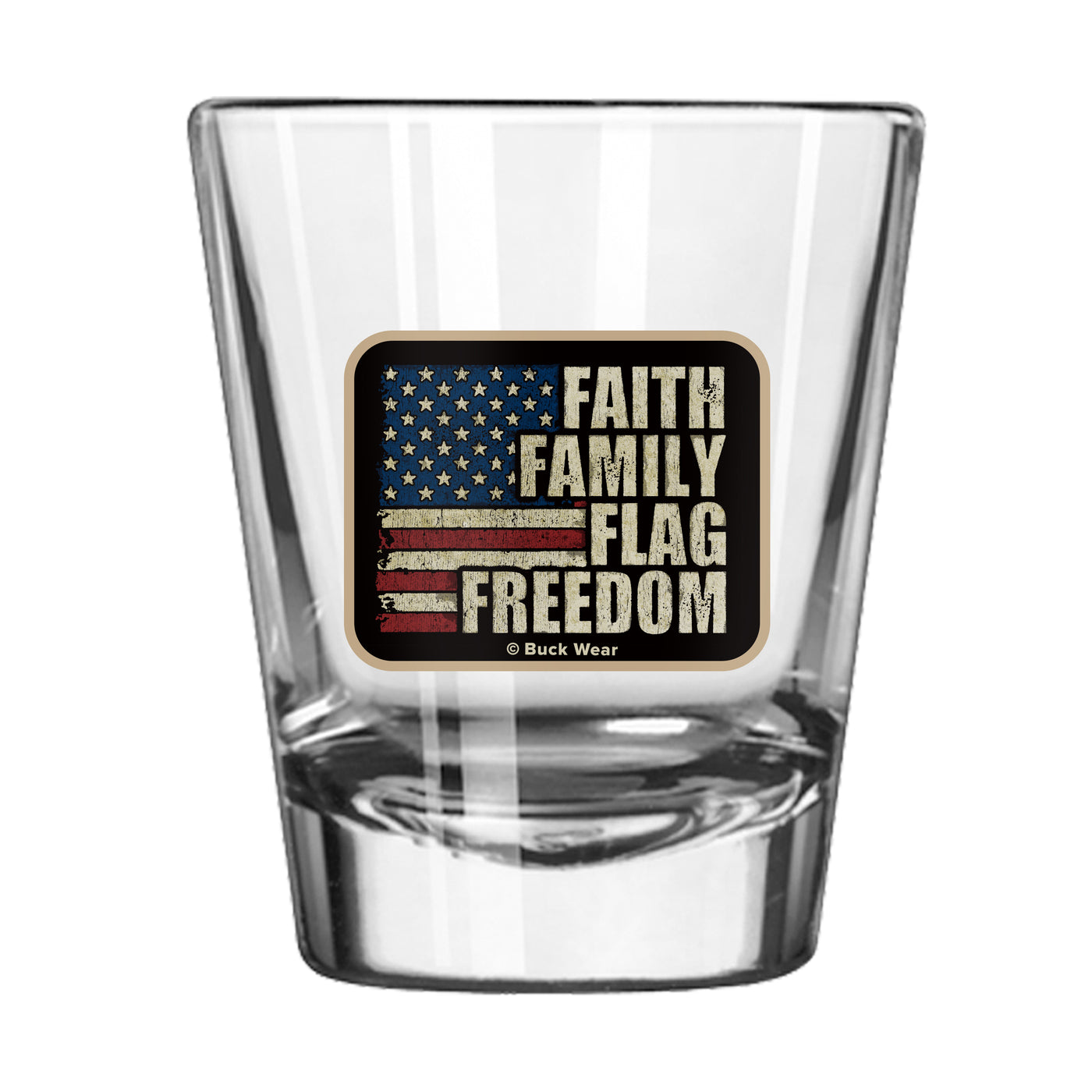 Freedom Flag 2oz Shot Glass
