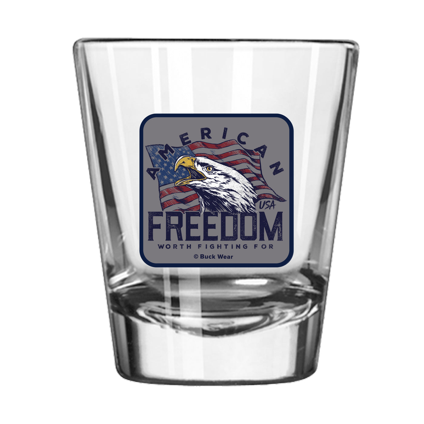 Eagle Worth Fighting For 2oz Shot Glass