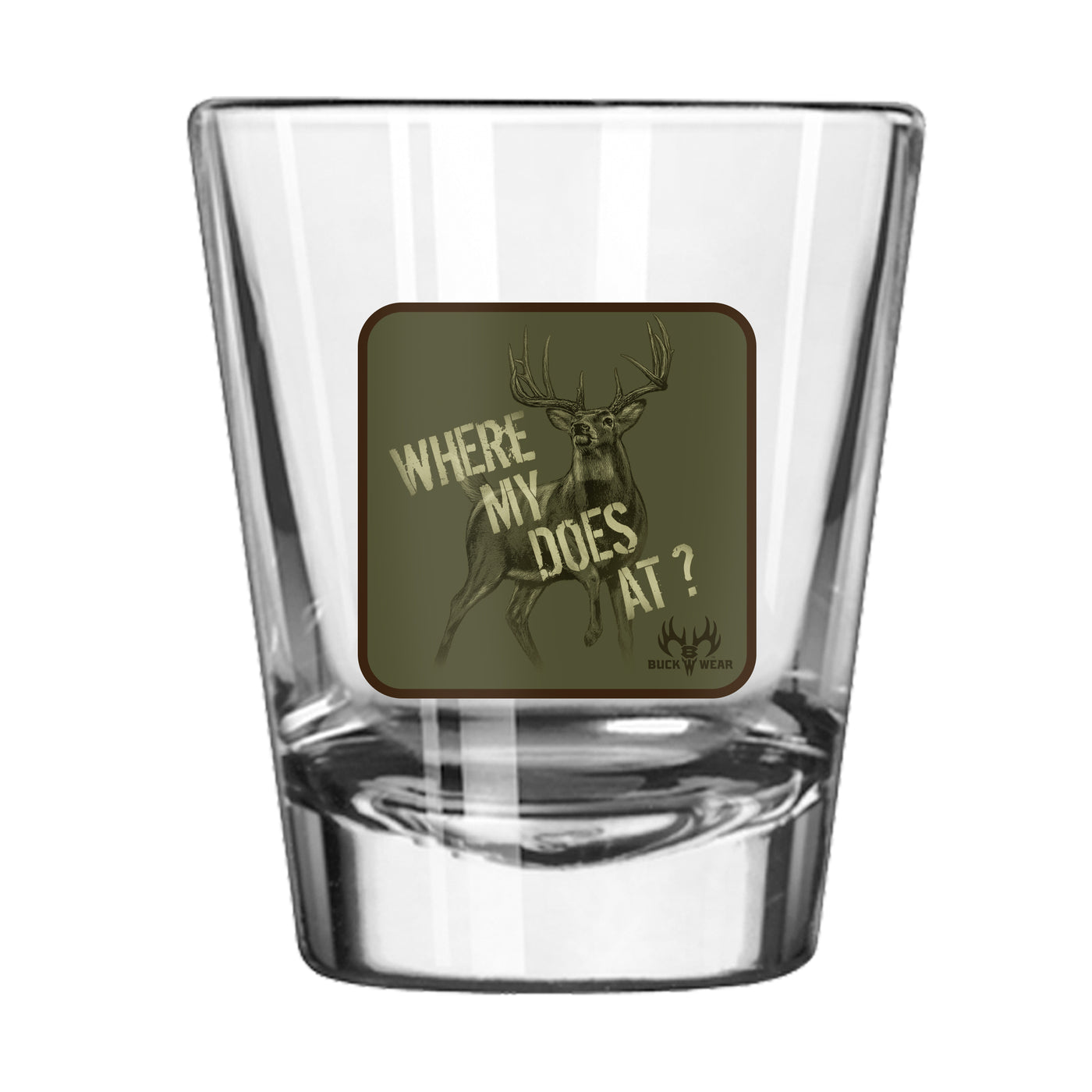 Where My Does At 2oz Shot Glass