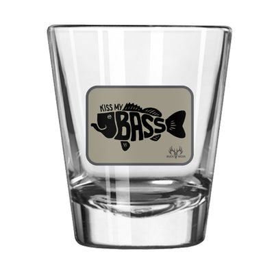 Kiss My Bass 2oz Shot Glass - Logo Brands