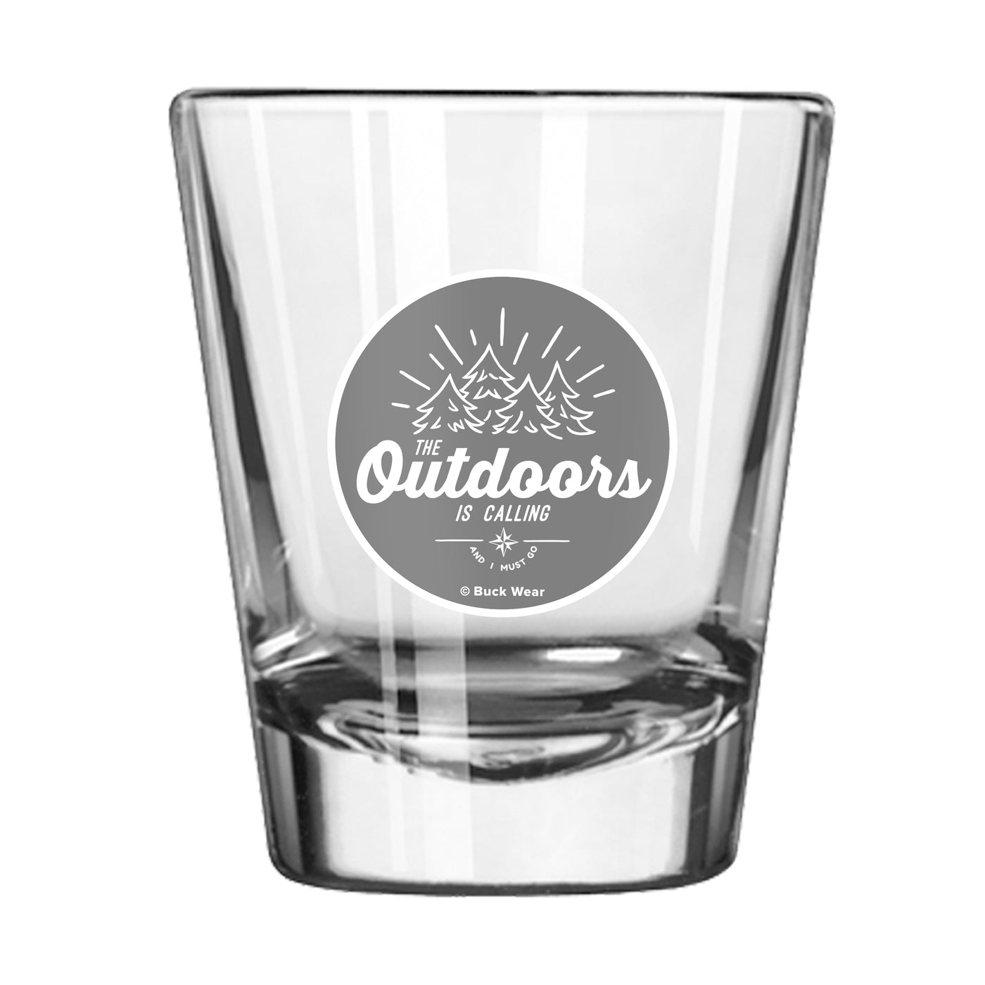 Outdoors Is Calling 2oz Shot Glass