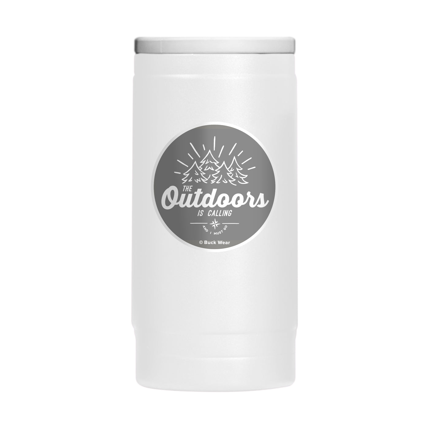 Outdoors Is Calling 12oz Powder Coat Slim Can Coolie