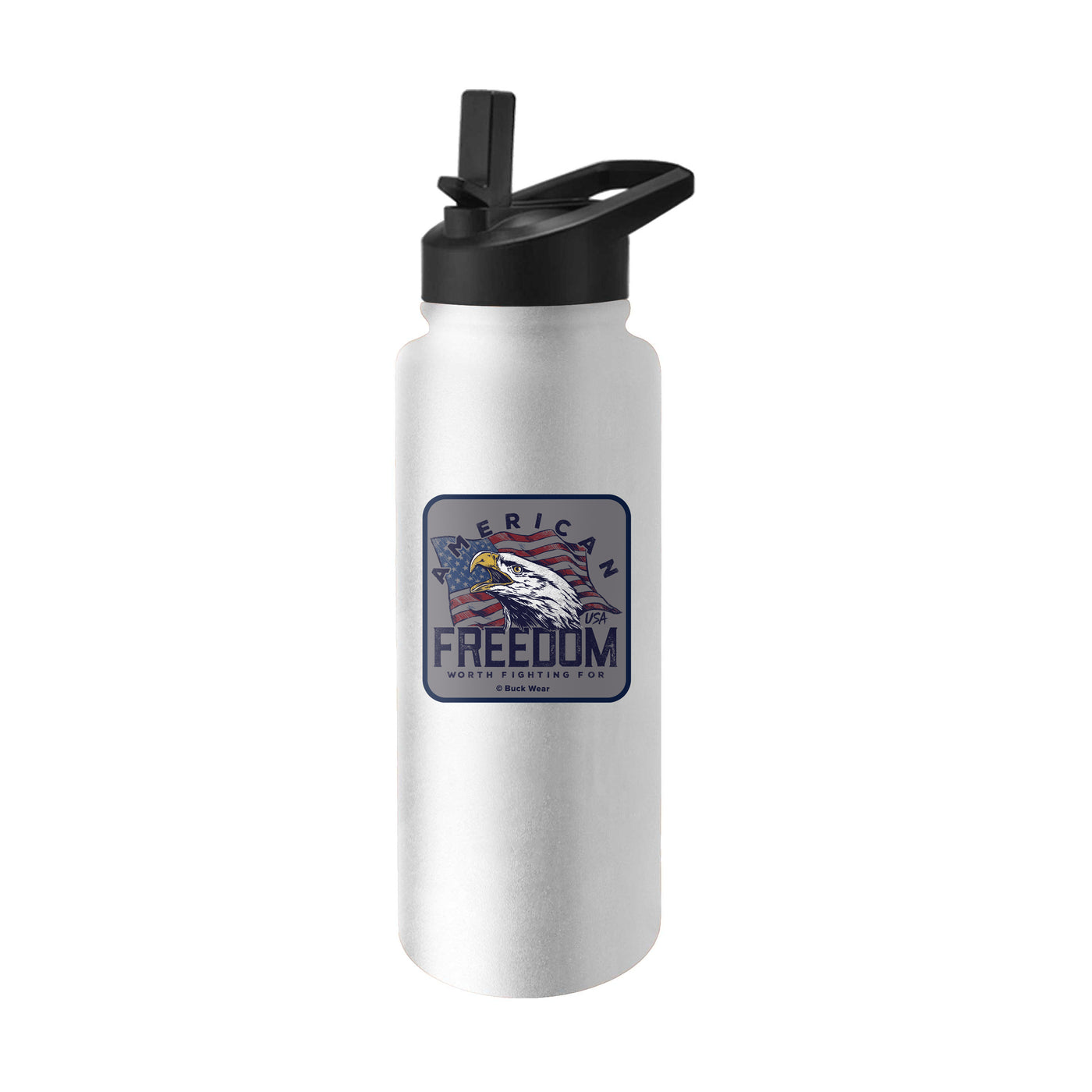 Eagle Worth Fighting For 34oz Quencher Bottle