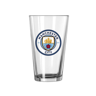 Manchester City F.C. 16oz Logo Pint Glass - Logo Brands