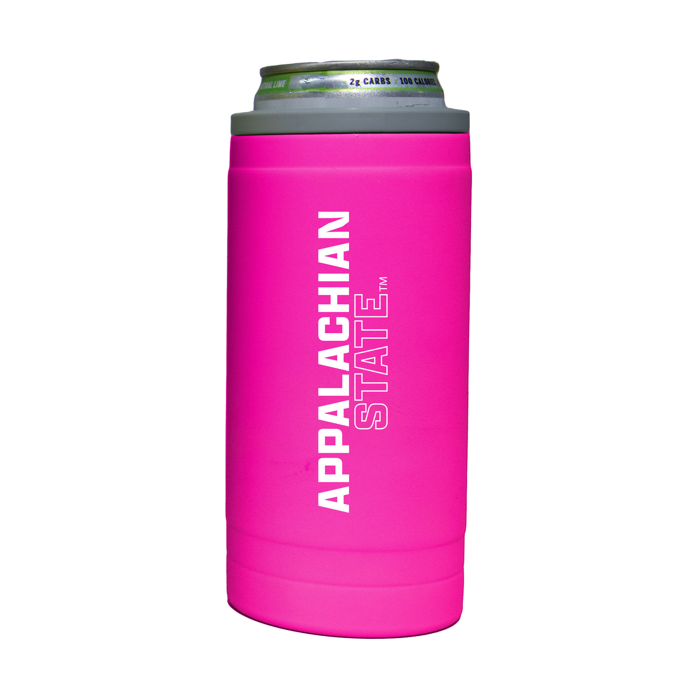 Appalachian State 12oz Electric Stacked Soft Touch Slim Coolie - Logo Brands