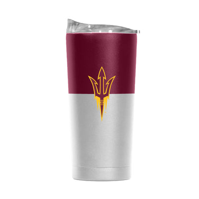 Arizona State 20oz Colorblock White Powder Coat Tumbler - Logo Brands