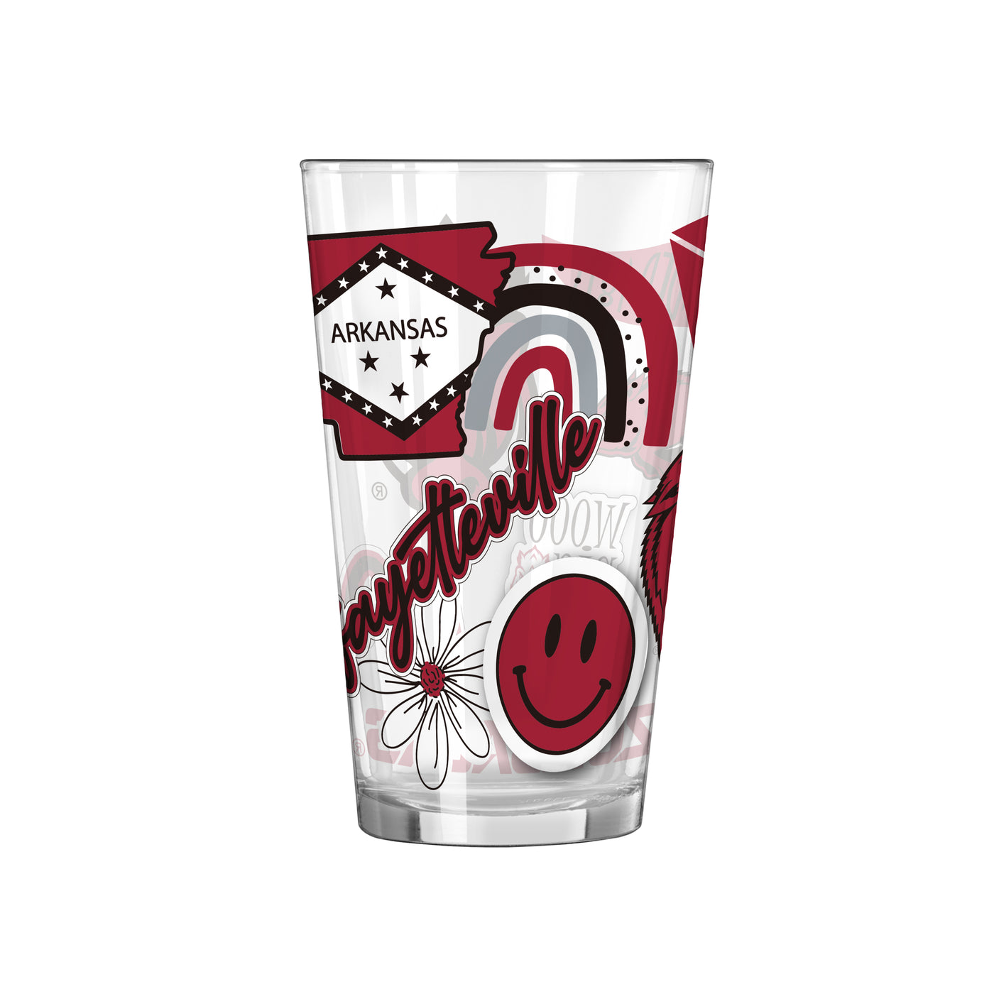 Arkansas 16oz Native Pint Glass - Logo Brands