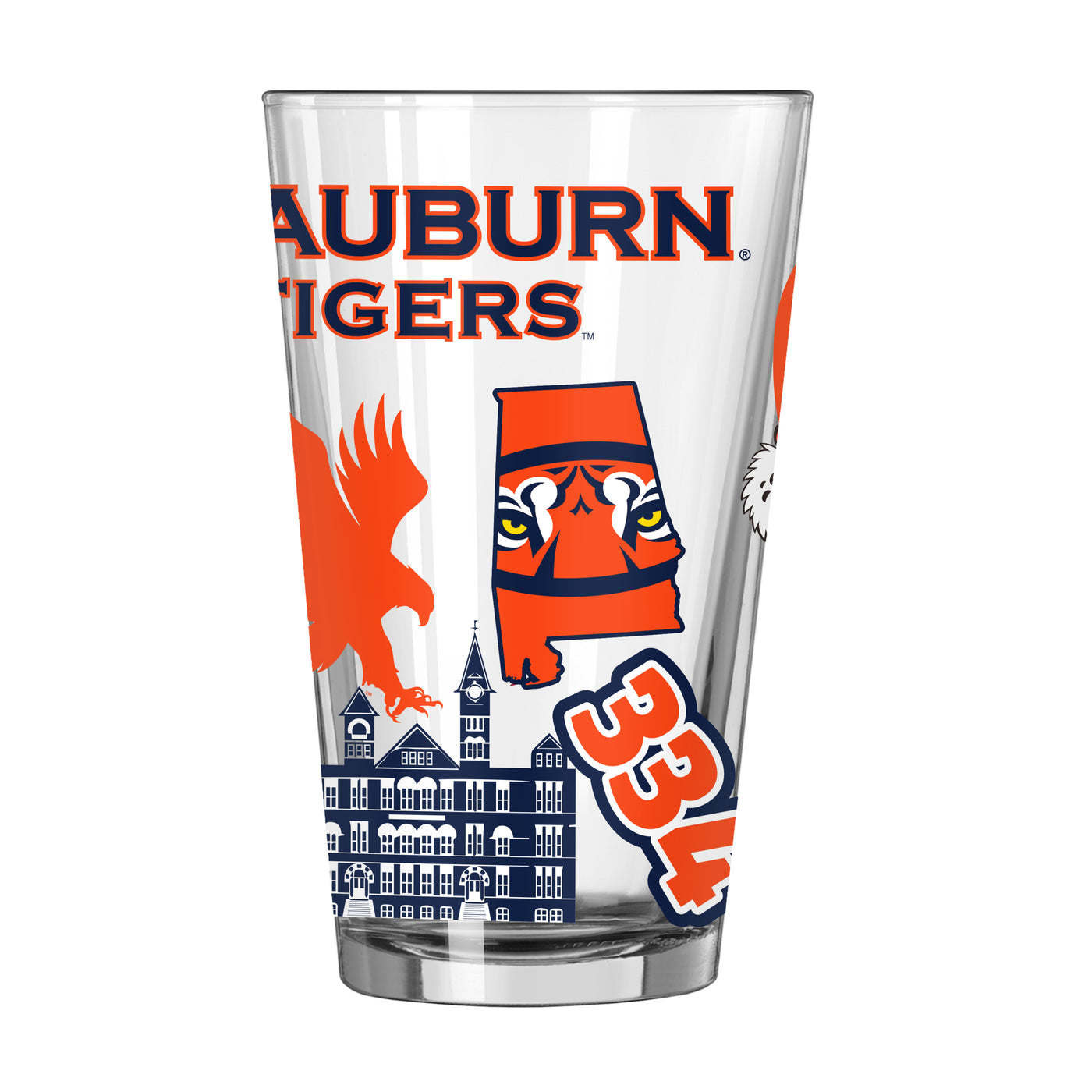 Auburn 16oz Native Pint Glass