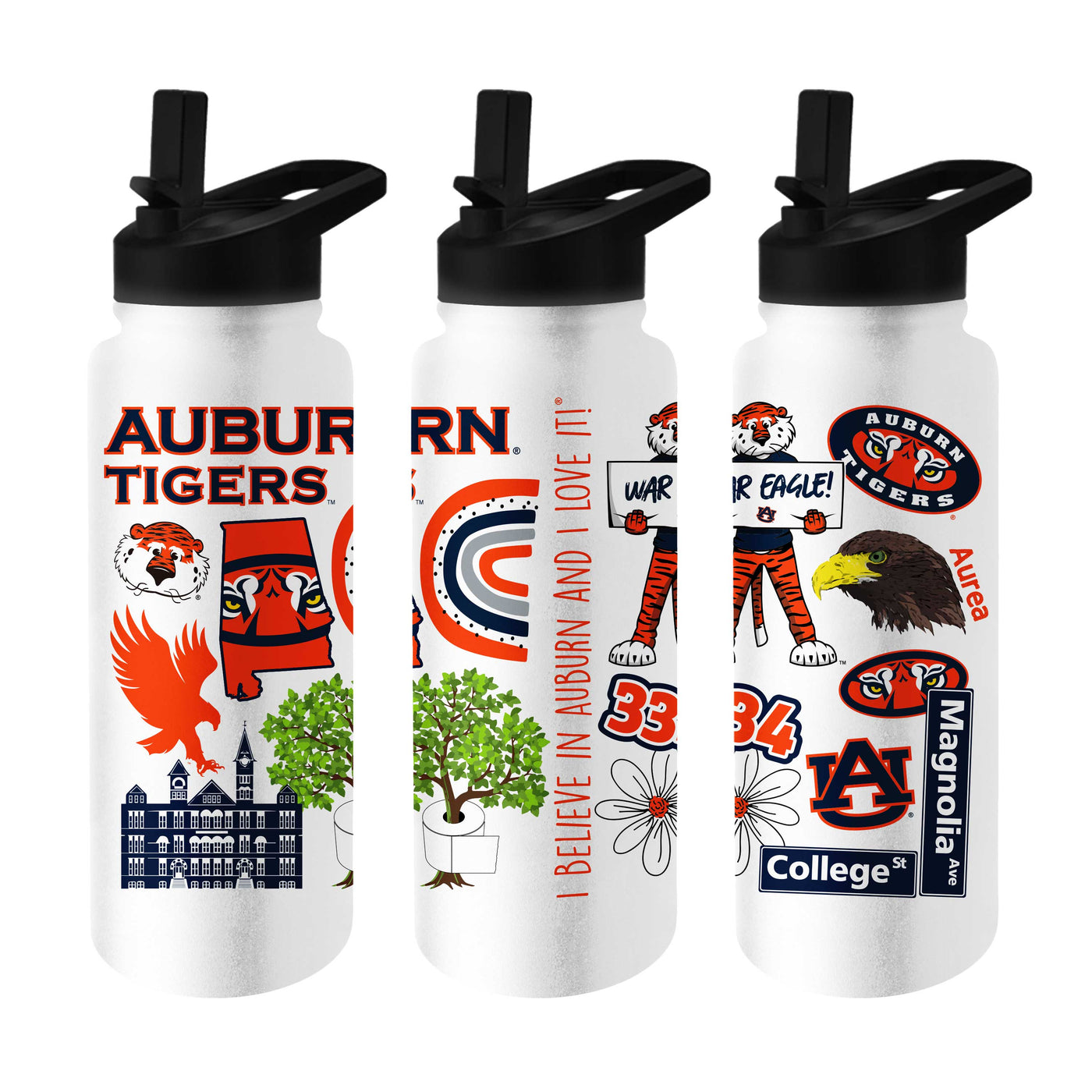 Auburn 34oz Native Quencher Bottle