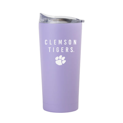 Clemson 20oz Tonal Lavender Powder Coat Tumbler - Logo Brands