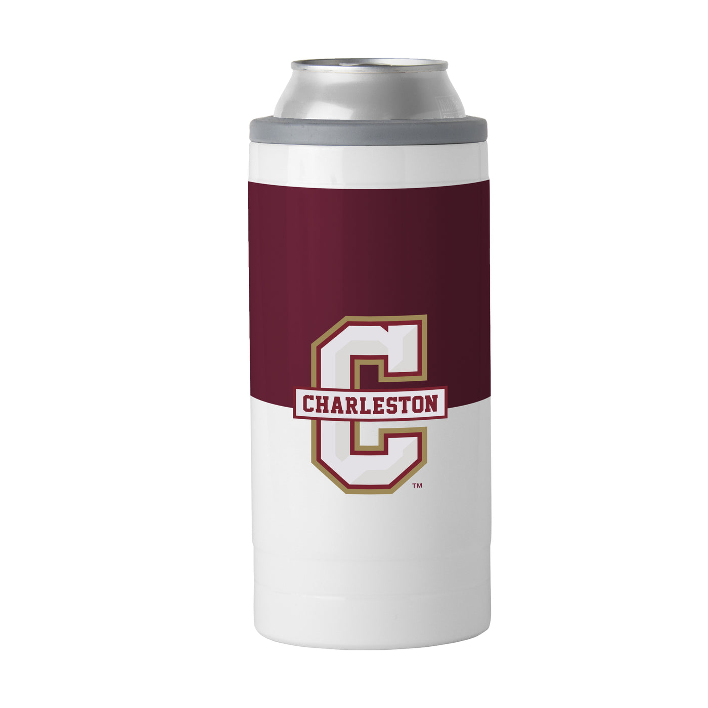 College of Charleston 12oz Colorblock Slim Can Coolie