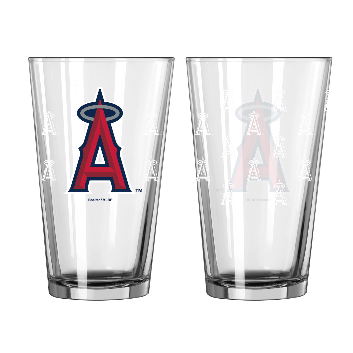 Los Angeles Angels 16oz Satin Etch Pint Glass - Logo Brands