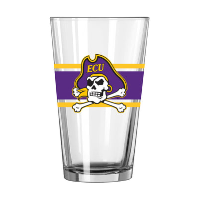 East Carolina 16oz Stripe Pint Glass - Logo Brands