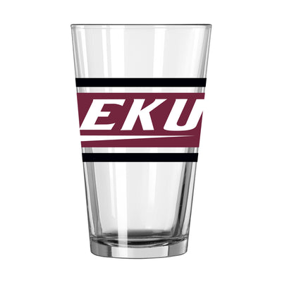 Eastern Kentucky 16oz Stripe Pint Glass - Logo Brands