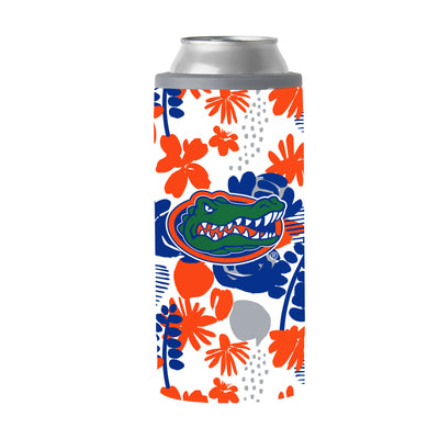 Florida 12oz Floral Slim Can Coolie - Logo Brands