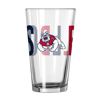 Fresno State 16oz Overtime Pint Glass - Logo Brands