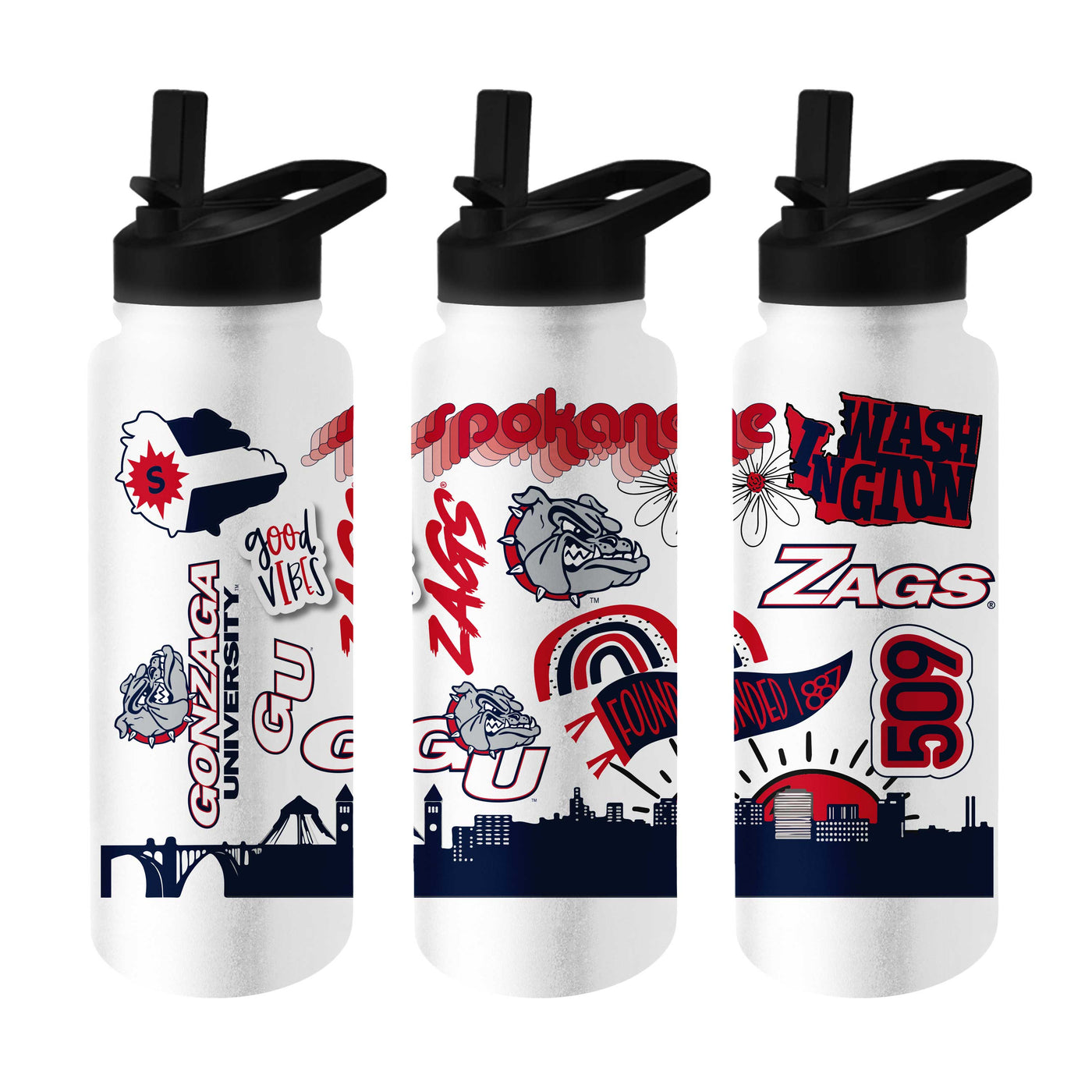 Gonzaga 34oz Native Quencher Bottle - Logo Brands