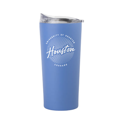 Houston 20oz Retro Script Arctic Powder Coat Tumbler - Logo Brands