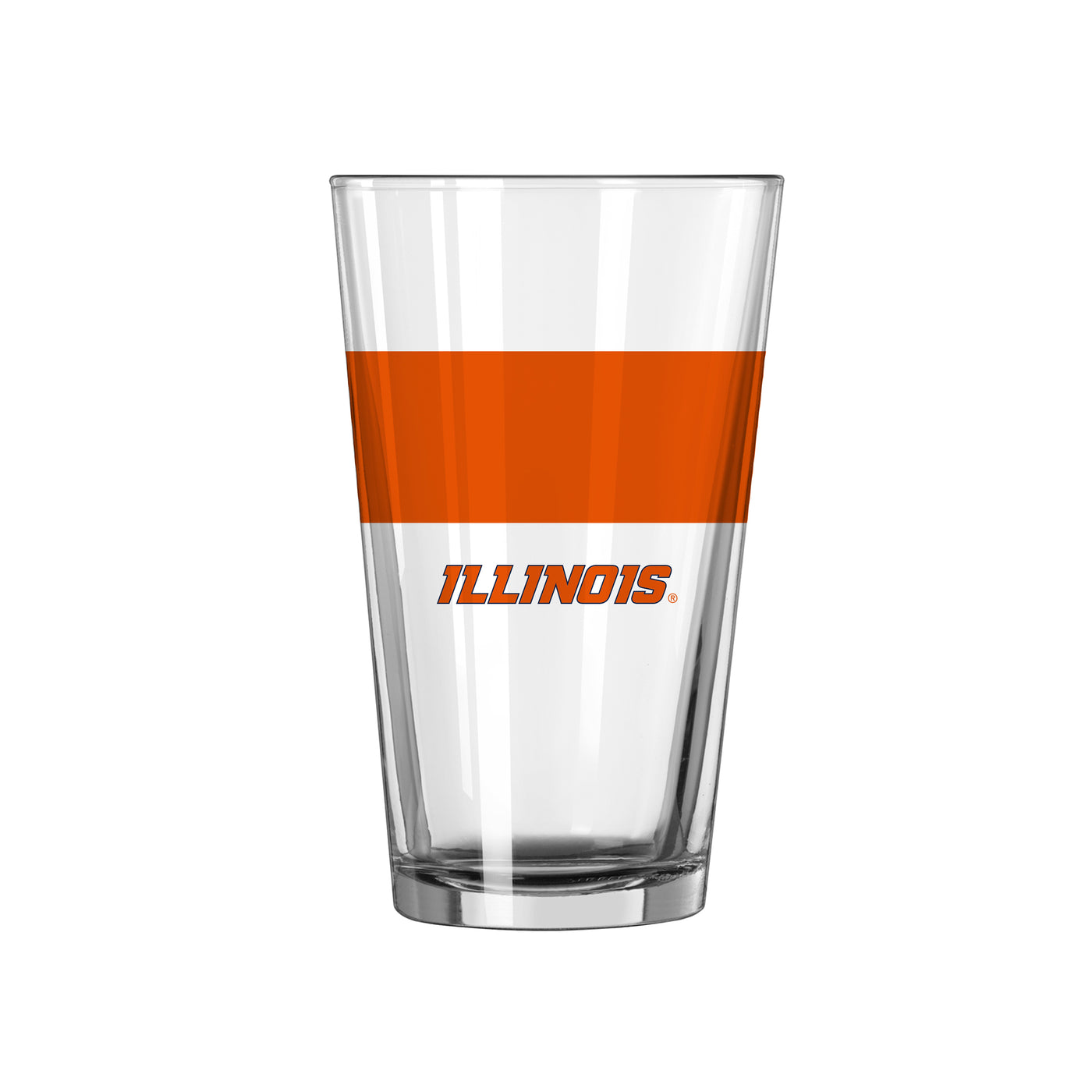 Illinois 16oz Colorblock Pint Glass