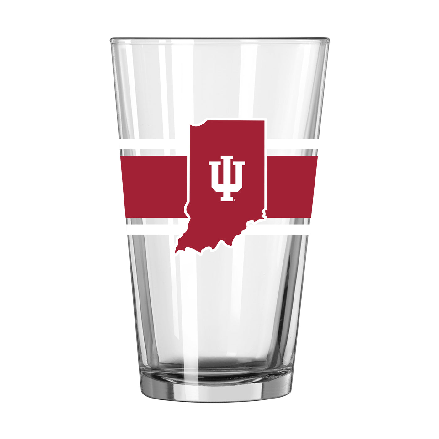 Indiana 16oz Stripe Pint Glass