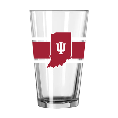 Indiana 16oz Stripe Pint Glass - Logo Brands