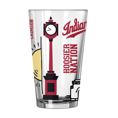 Indiana 16oz Native Pint Glass - Logo Brands